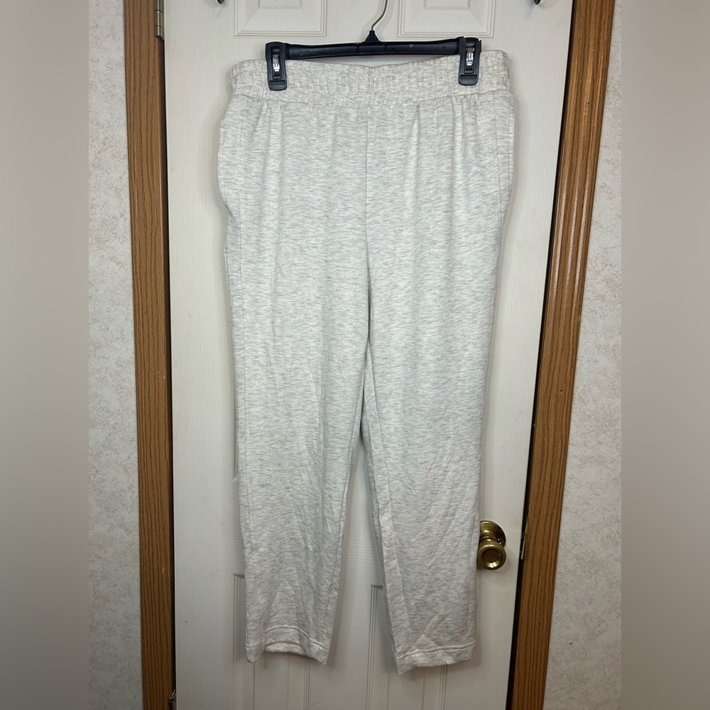 Danskin Luxe Retro Joggers Gray Heather Lounge Pants Large NWT